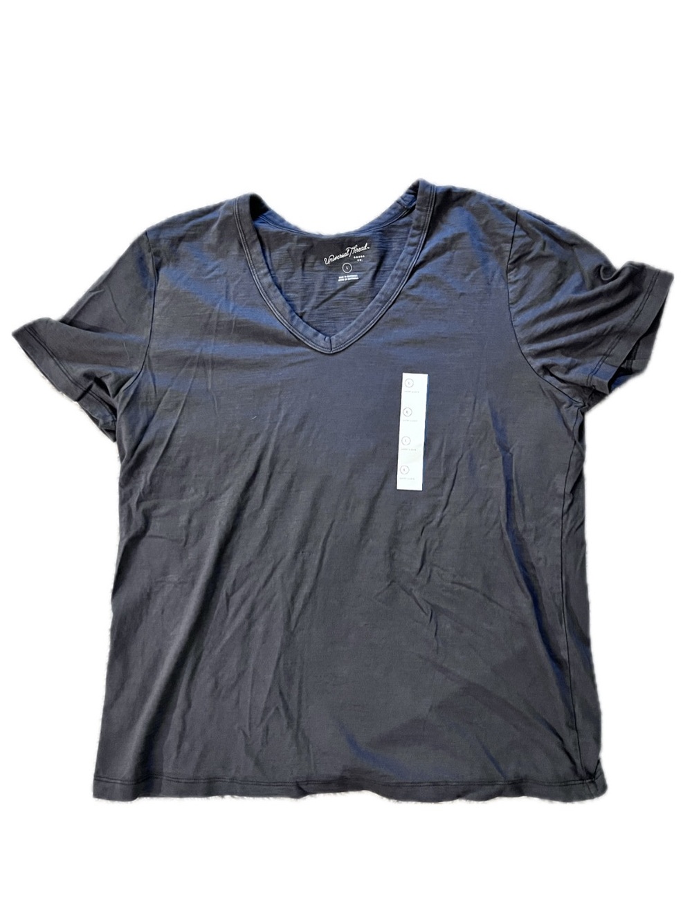 New Grey Universal Thread Cotton V-Neck Shirt